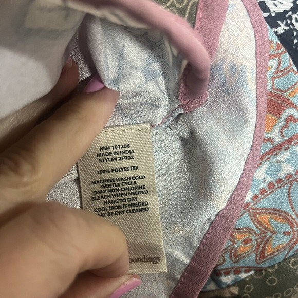 Soft Surroundings Womens Floral Paisley Multicolor Tunic Top Size M V-neck - Picture 5 of 7